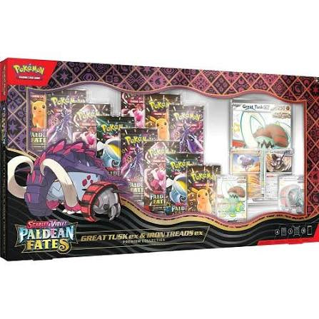 Pokémon’s Scarlet-violet Paldean Fates Great Tusk & Iron Treads collection box