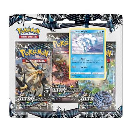 Pokemon’s Sun and Moon Ultra Prism 3 pack blister