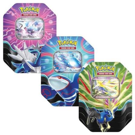 Pokemon’s Xerneas, Kyogre, Dialga Tin (1 Tin)