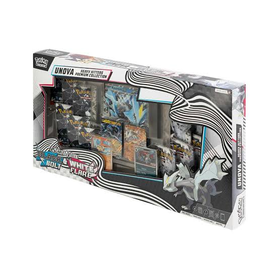 Pokemon’s Black Bolt/White Flair unova Heavy Hitters Premium Collection Box